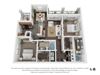 One Bed One Bath B1 Floor Plan at Villas at Stone Oak Ranch, Texas, 78727 at Villas at Stone Oak Ranch, Austin, TX, 78727